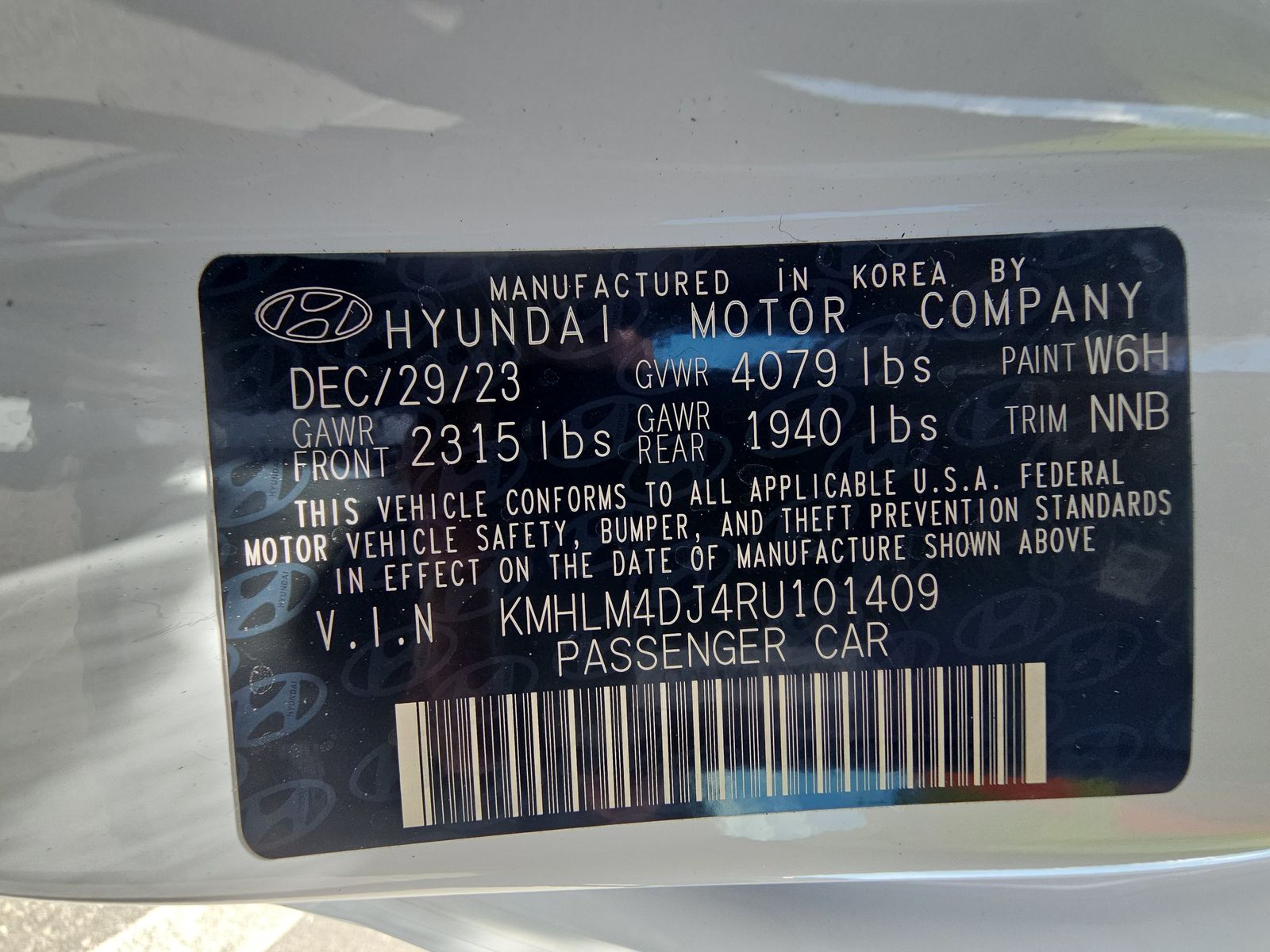 2024 Hyundai Elantra Hybrid Blue FWD