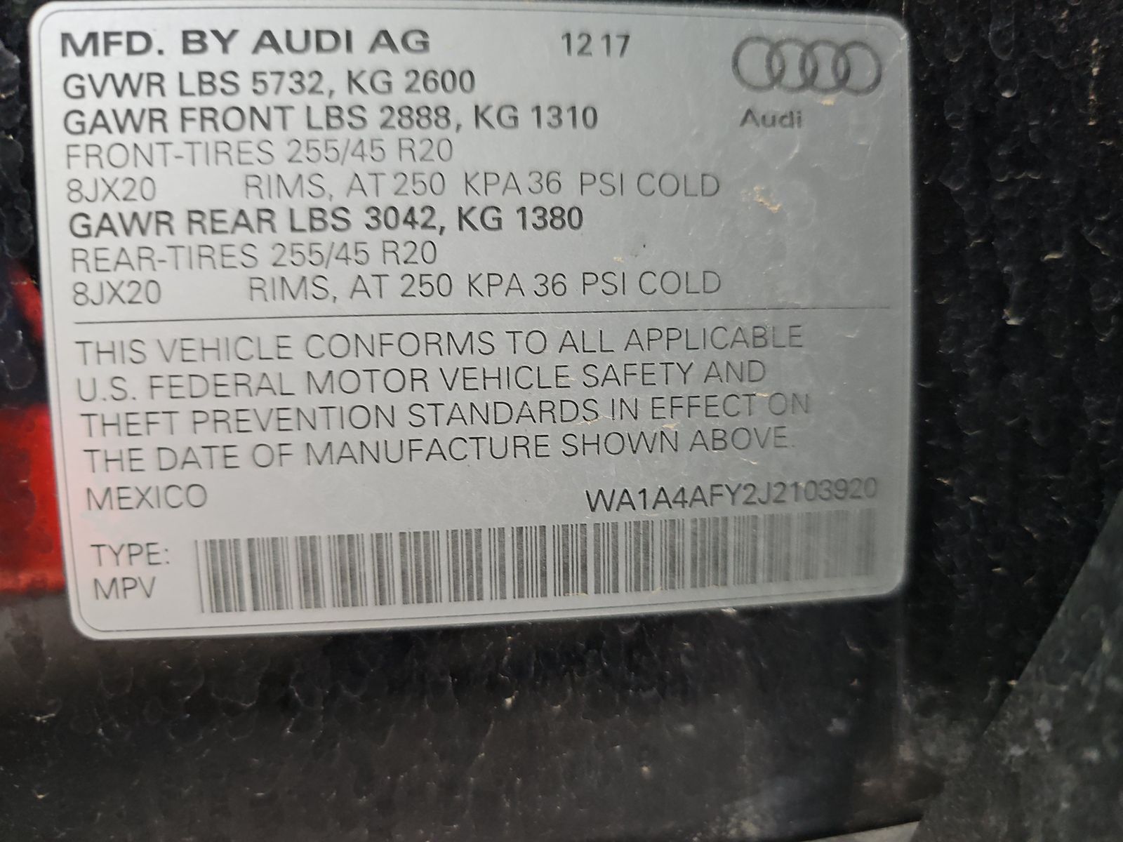 2018 Audi SQ5 Premium Plus AWD