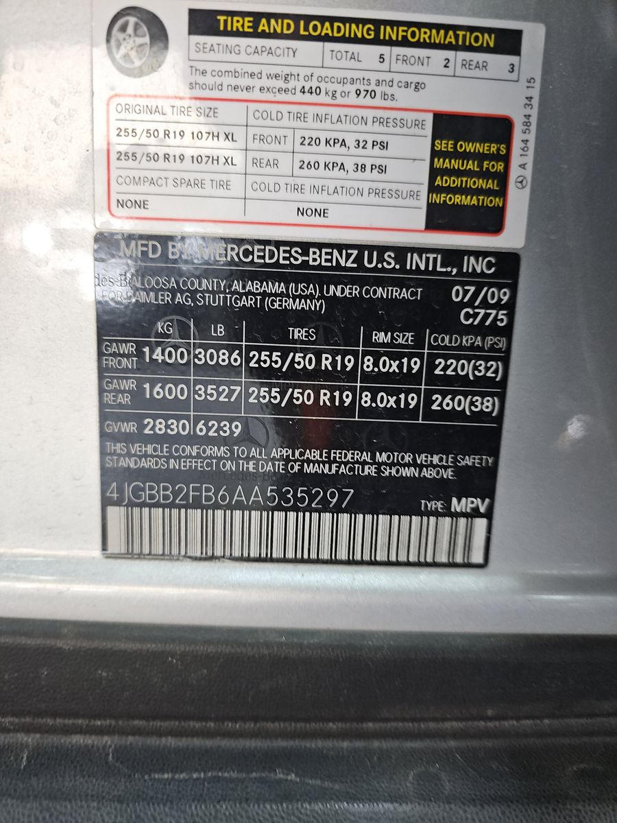 2010 Mercedes-Benz M-Class ML 350 BlueTEC AWD