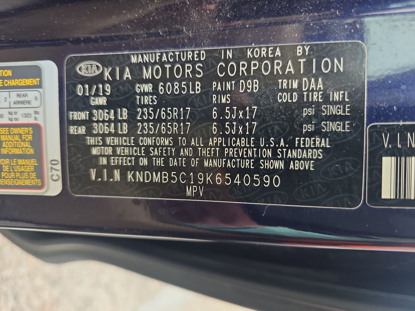 2019 Kia Sedona LX FWD