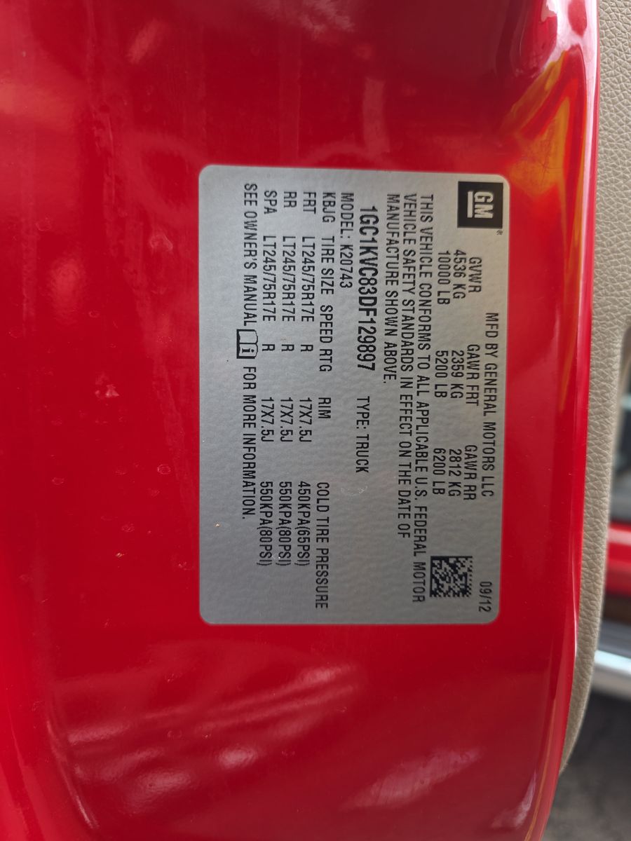 2013 Chevrolet Silverado 2500HD Work Truck AWD