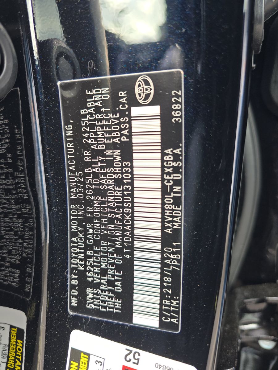 2025 Toyota Camry XLE FWD