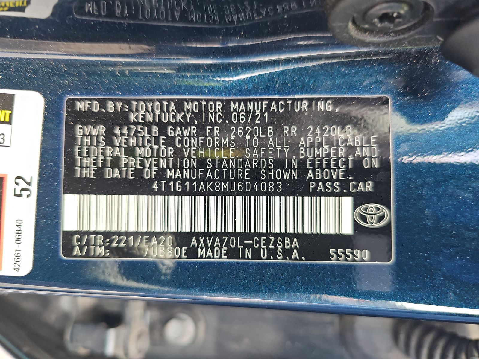 2021 Toyota Camry SE FWD