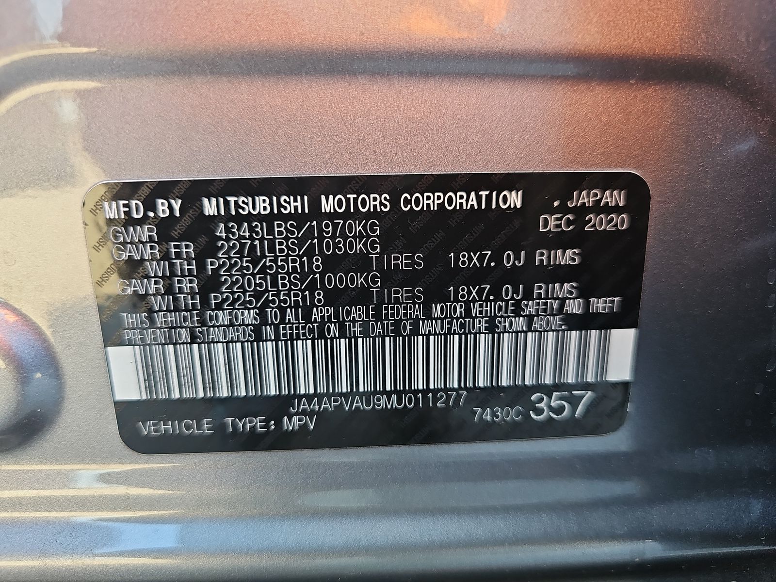 2021 Mitsubishi Outlander Sport 2.0 SE FWD