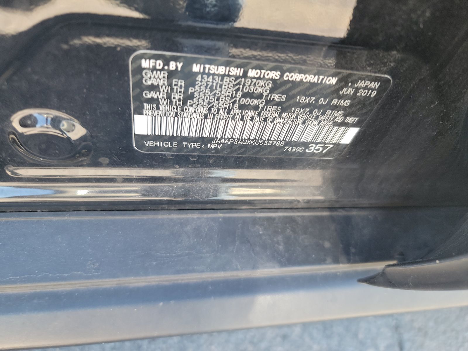 2019 Mitsubishi Outlander Sport ES FWD