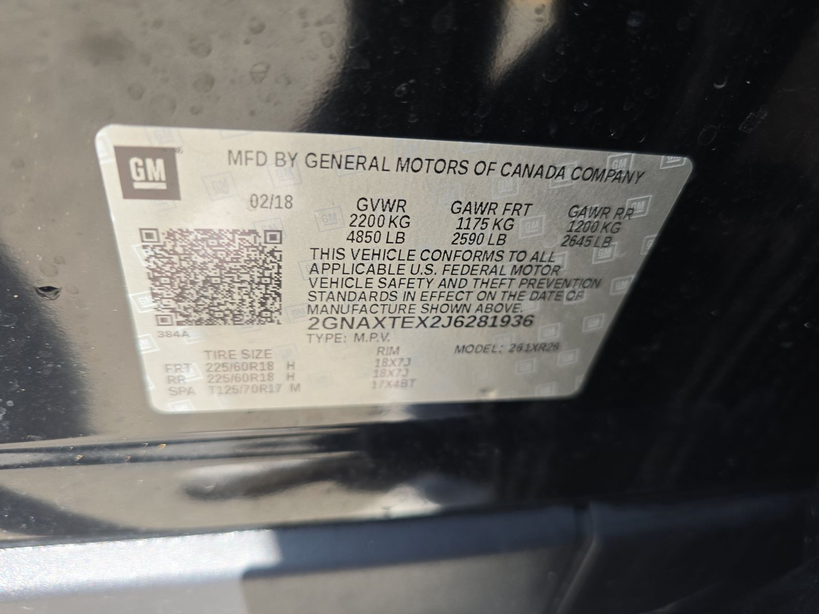 2018 Chevrolet Equinox LT AWD