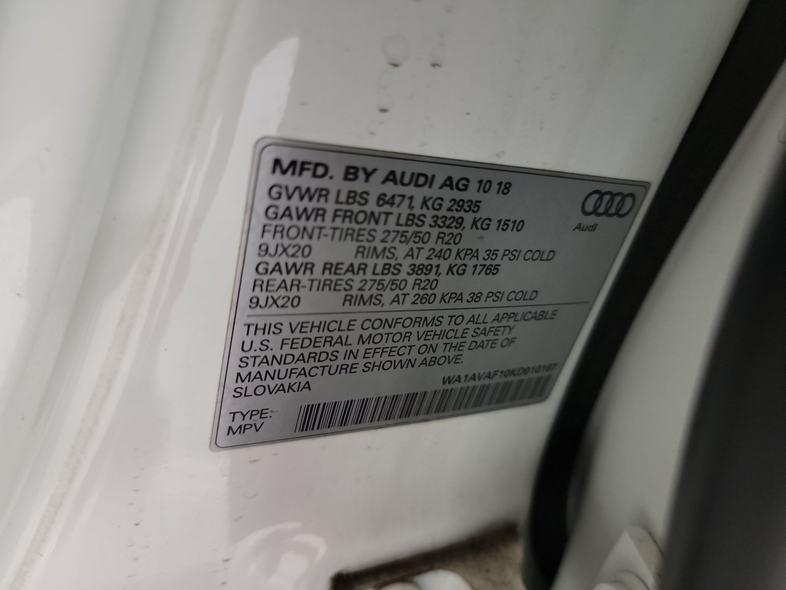 2019 Audi Q8 Premium AWD