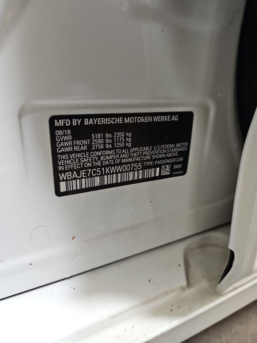 2019 BMW 5 Series 540i xDrive AWD