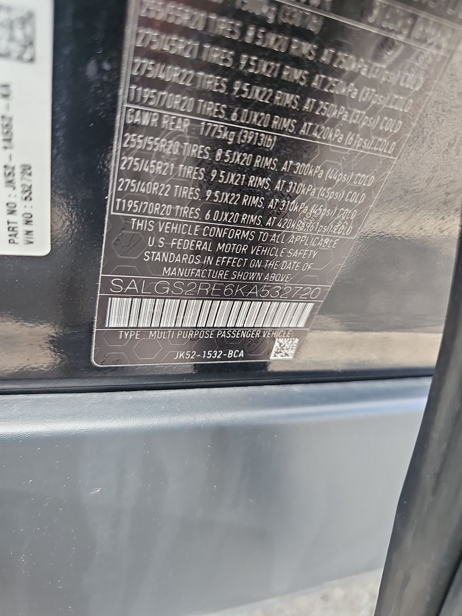 2019 Land Rover Range Rover Supercharged AWD