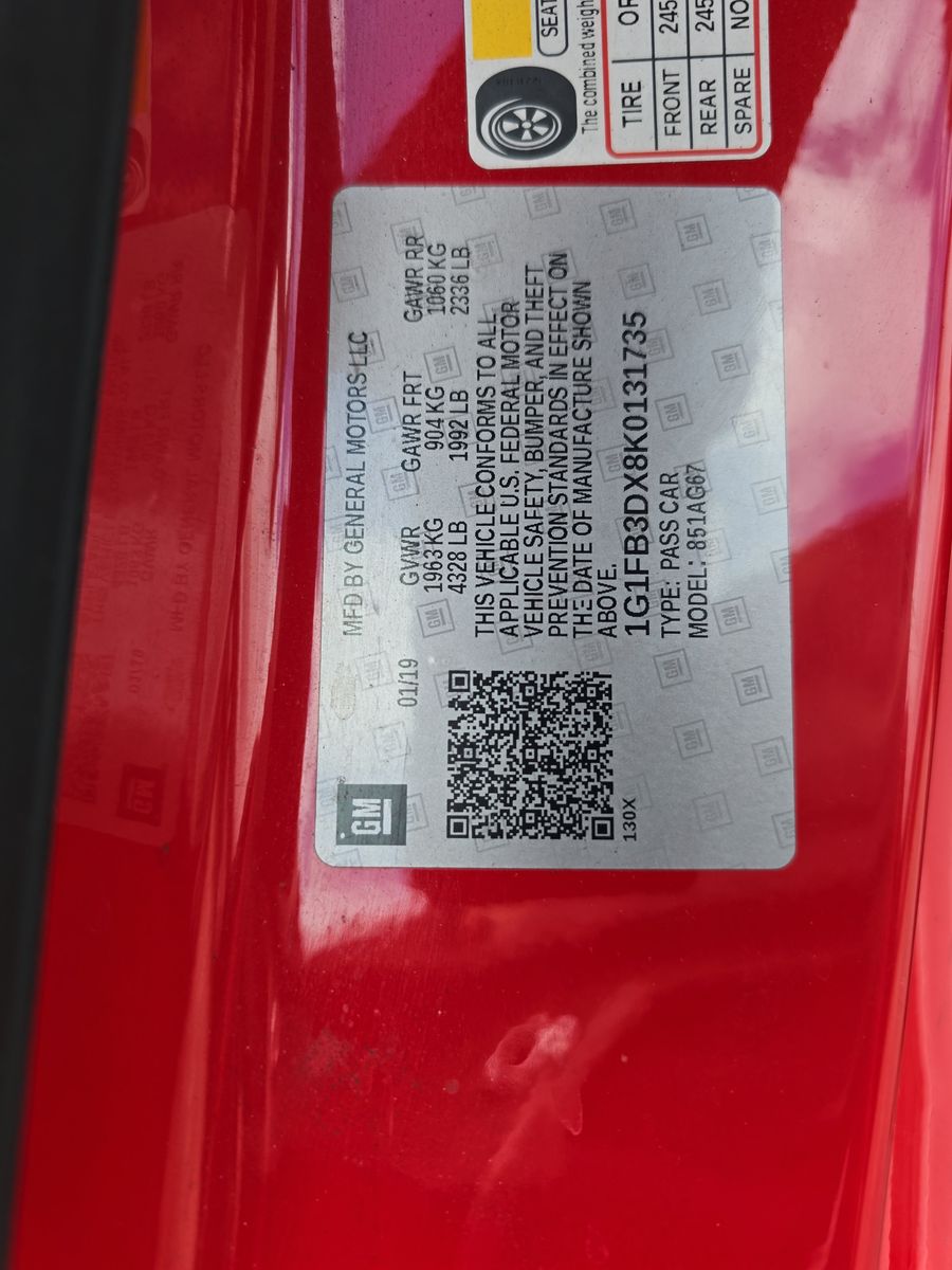 2019 Chevrolet Camaro 1LT RWD
