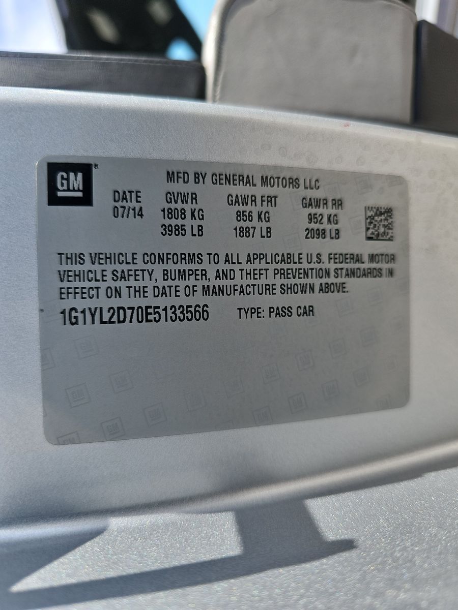 2014 Chevrolet Corvette Stingray Z51 RWD