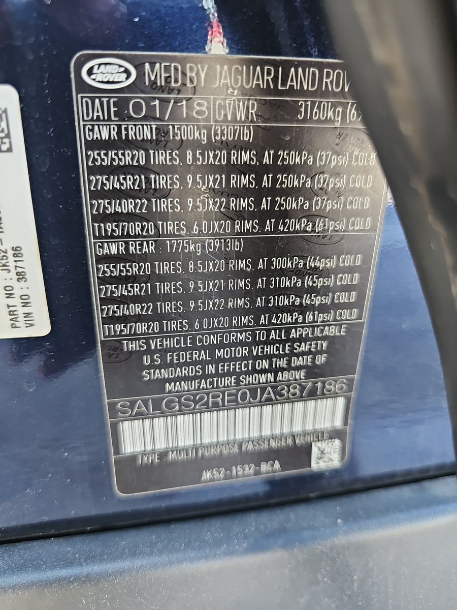 2018 Land Rover Range Rover Supercharged AWD