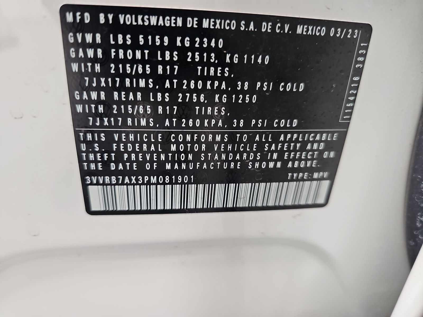 2023 Volkswagen Tiguan 2.0T S FWD