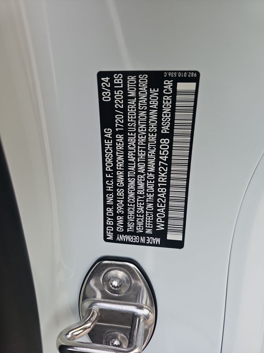 2024 Porsche 718 Cayman GT4 RS RWD
