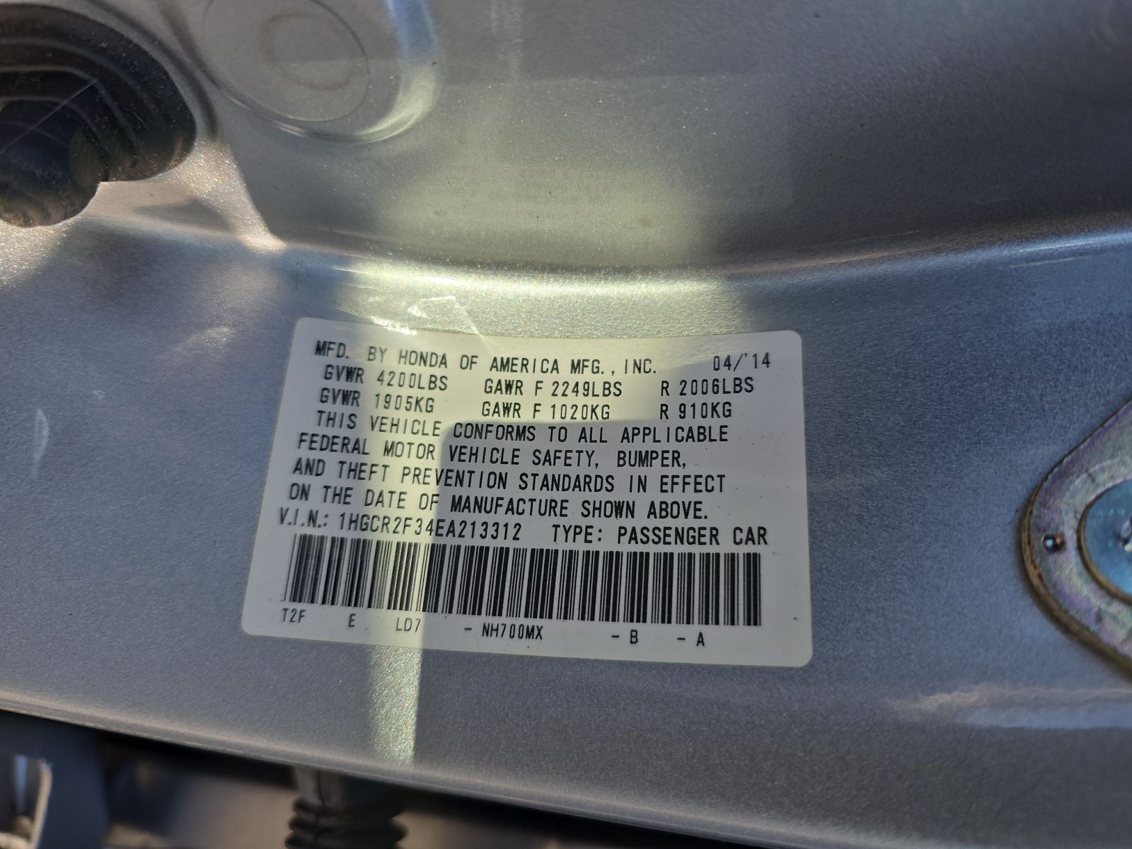 2014 Honda Accord Sedan LX FWD