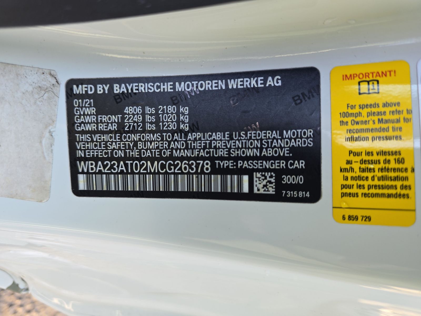2021 BMW 4 Series 430i RWD