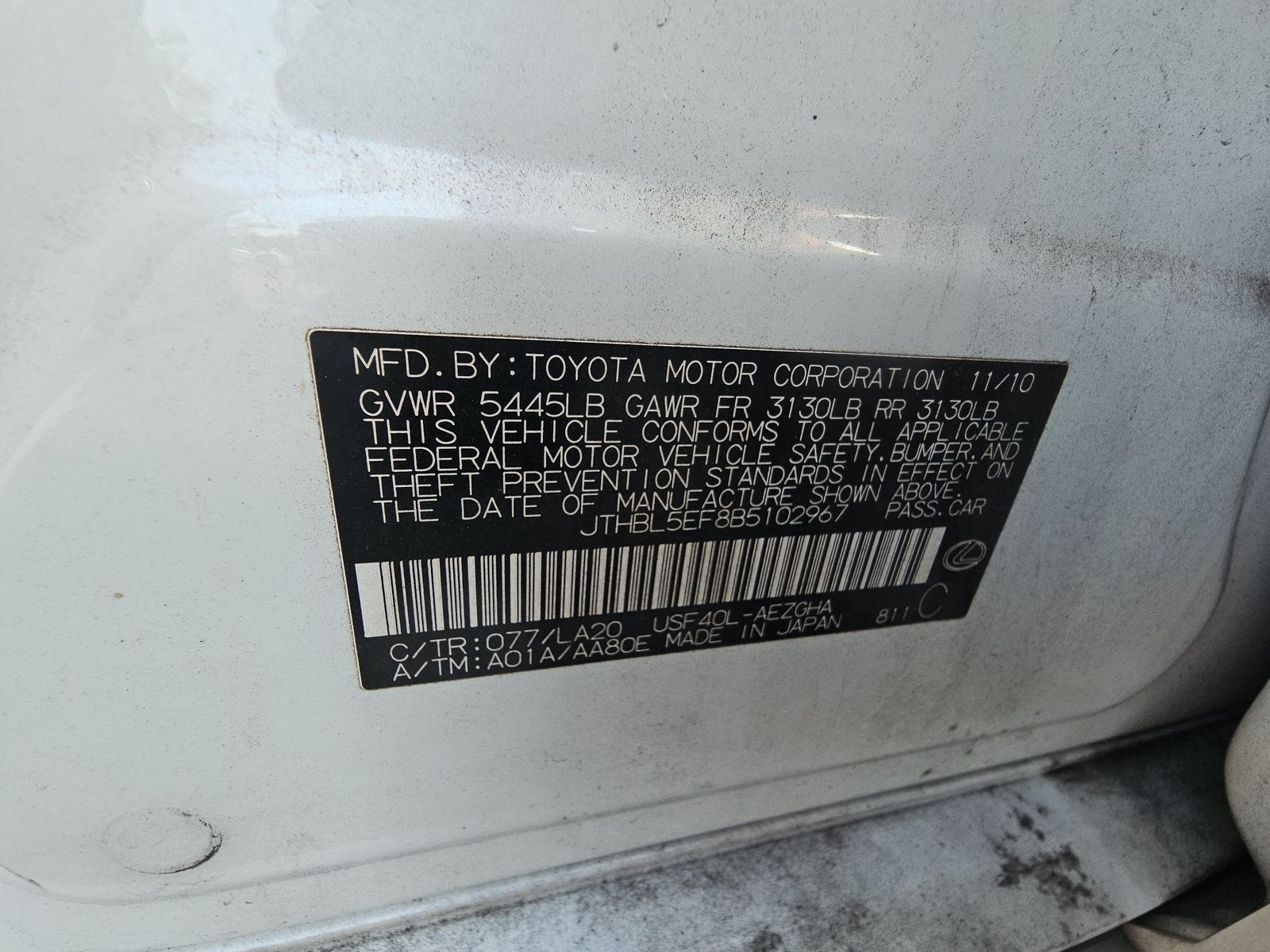 2011 Lexus LS LS 460 RWD