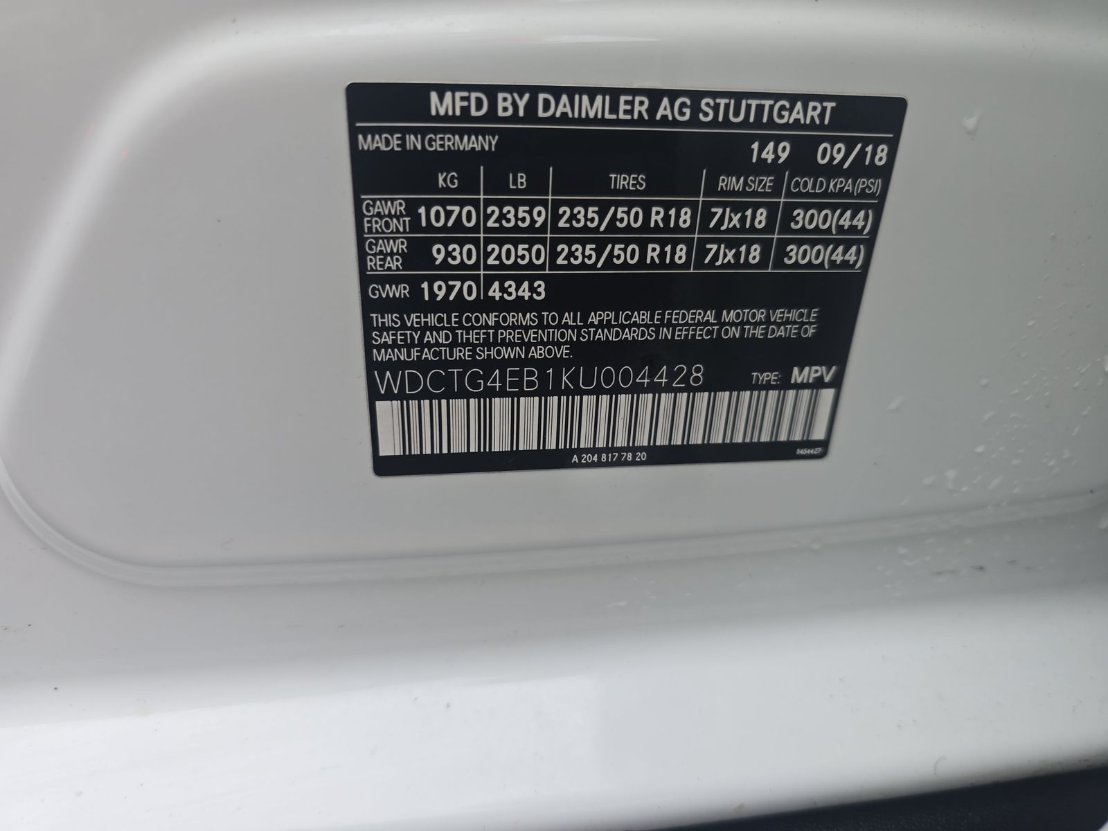 2019 Mercedes-Benz GLA GLA 250 FWD