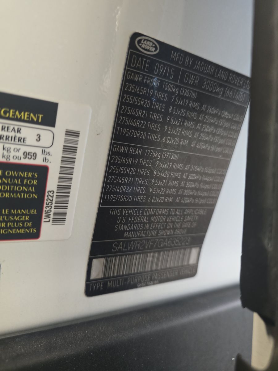 2016 Land Rover Range Rover Sport HSE AWD