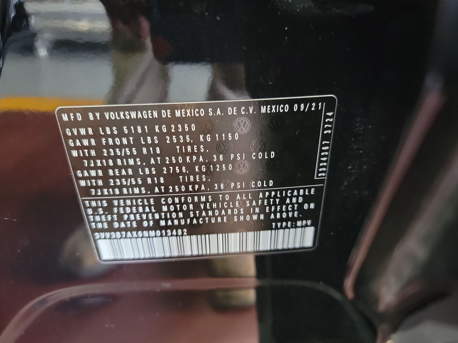 2022 Volkswagen Tiguan 2.0T SE FWD