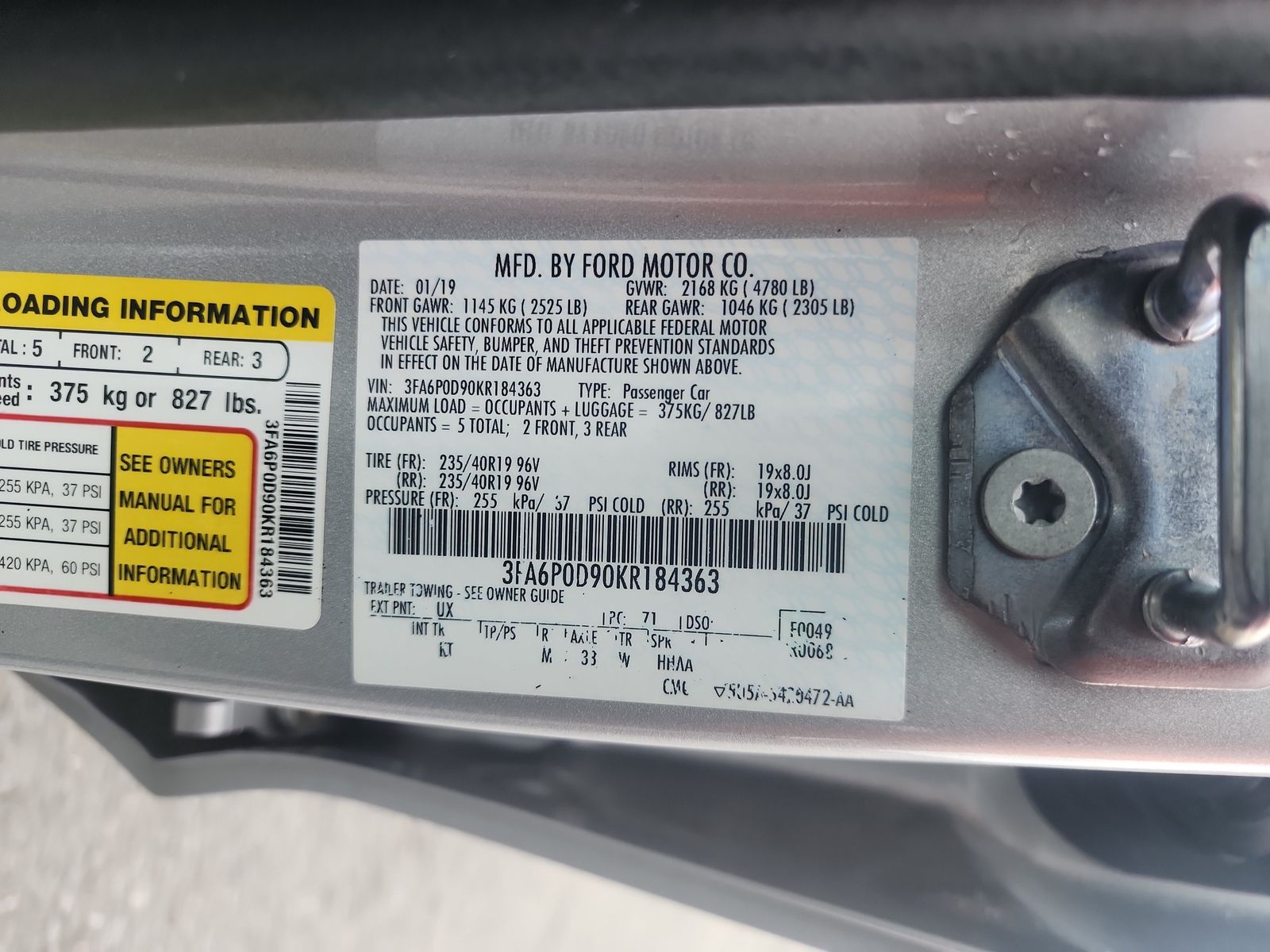 2019 Ford Fusion Titanium AWD