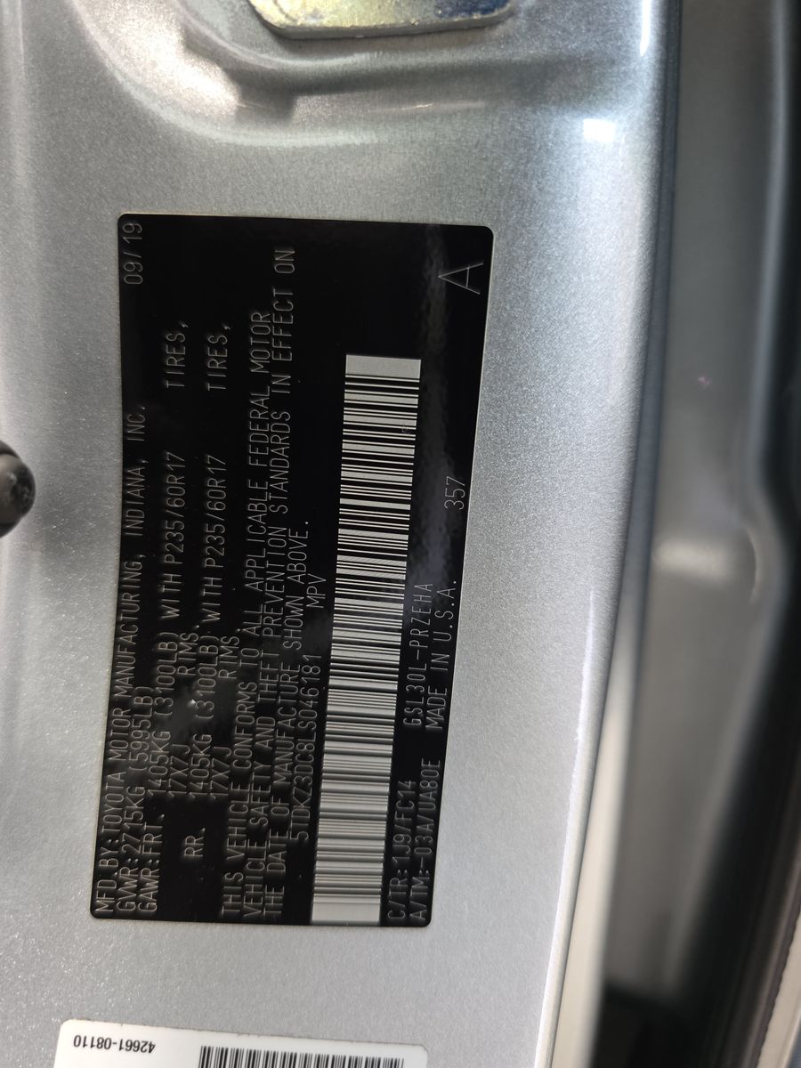 2020 Toyota Sienna LE FWD