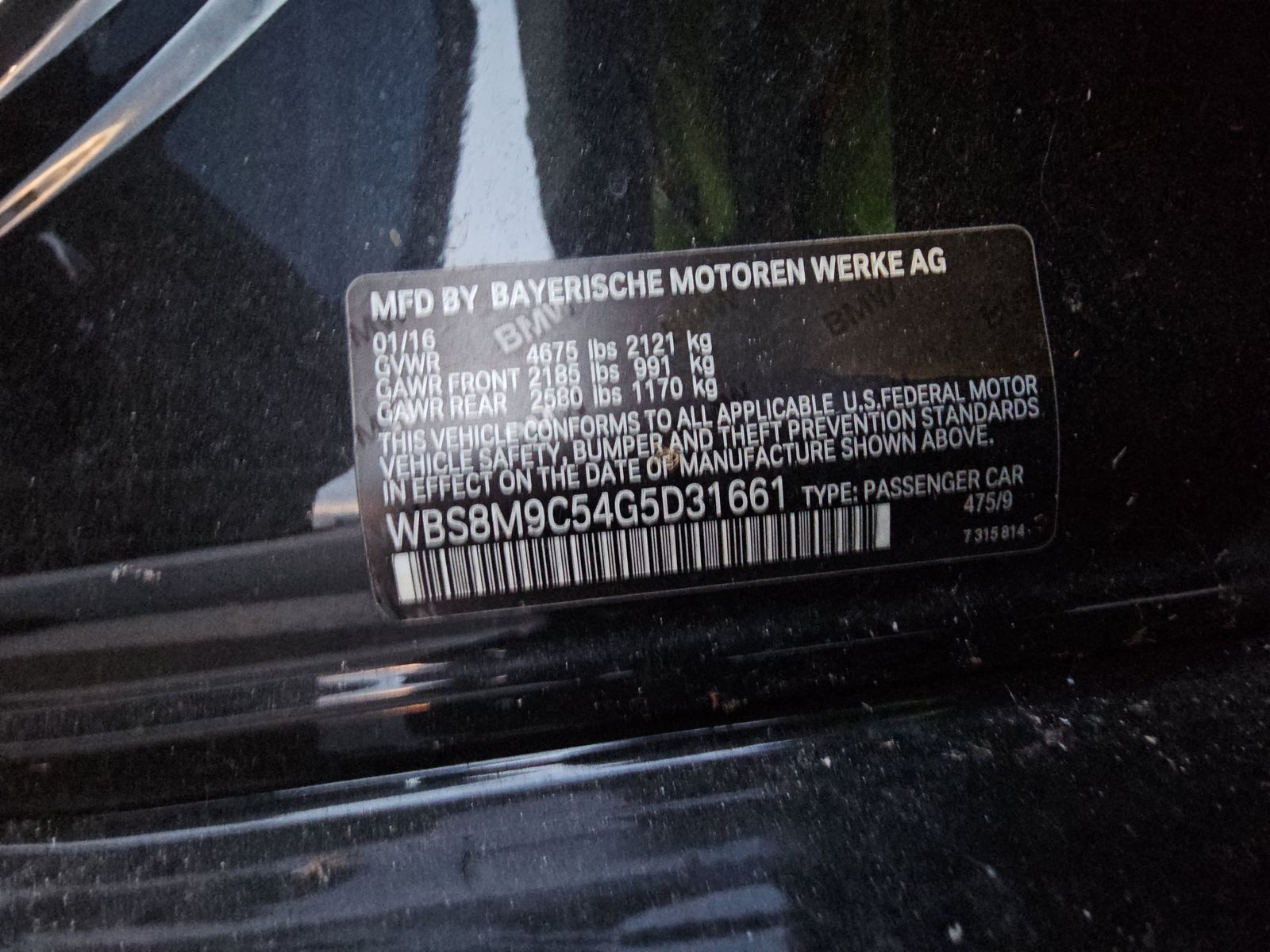 2016 BMW M3 Base RWD