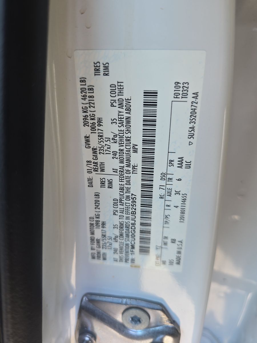 2018 Ford Escape SE FWD
