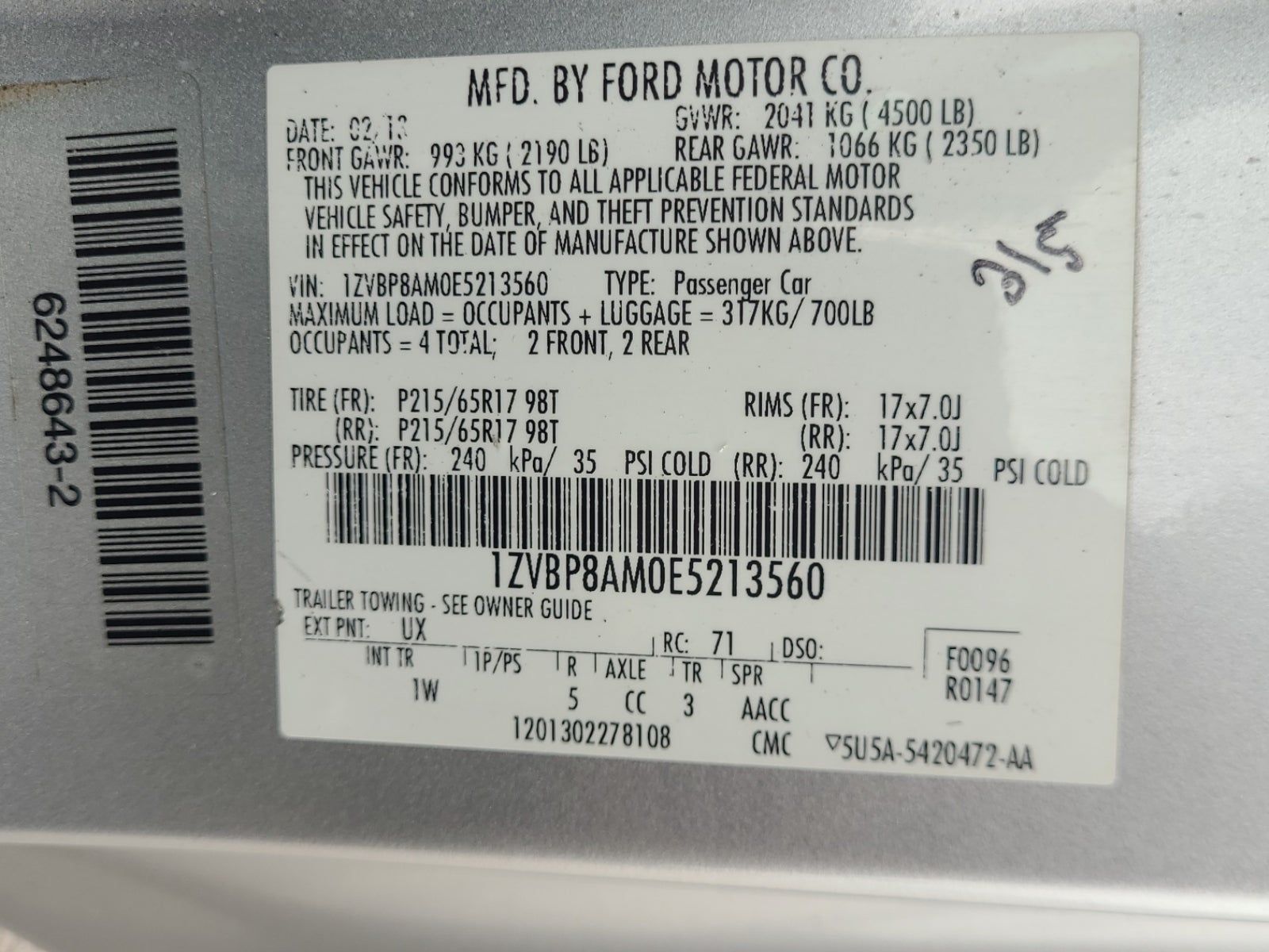 2014 Ford Mustang V6 RWD
