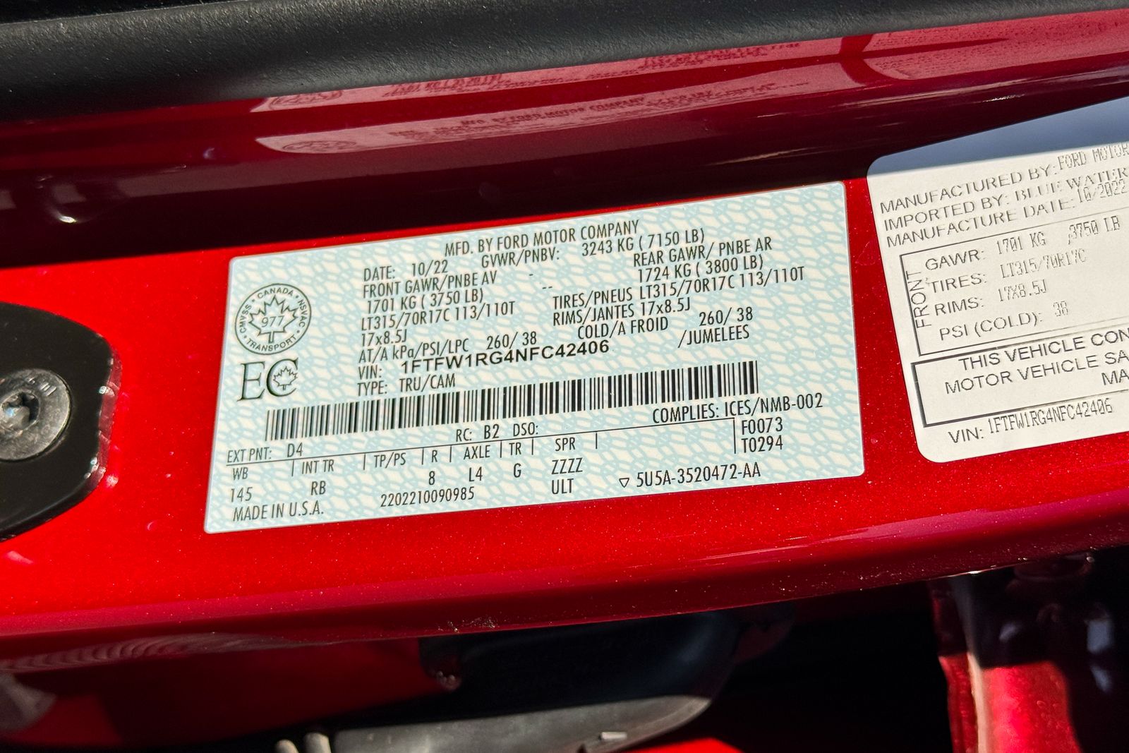 2022 Ford F-150 Raptor AWD