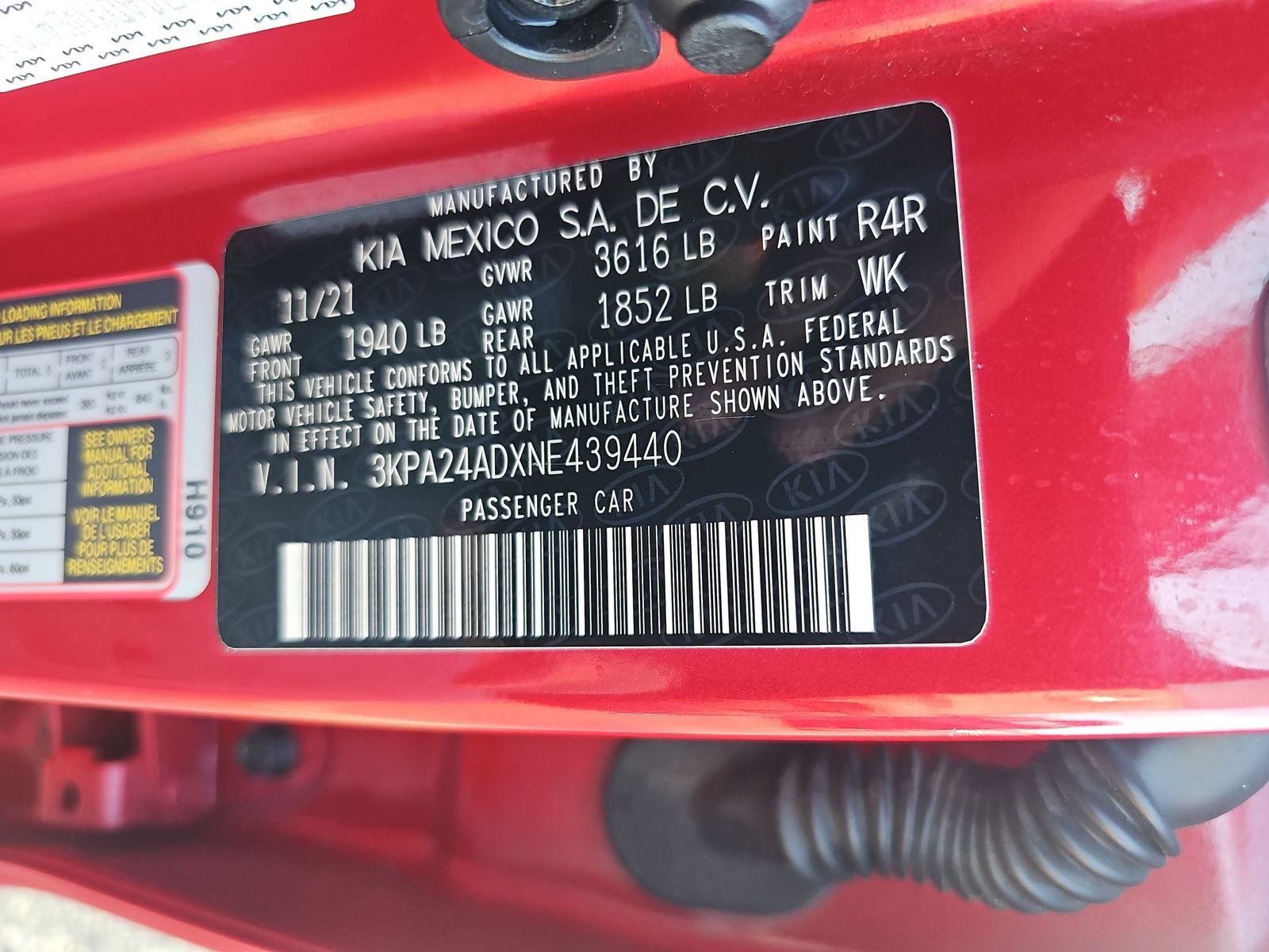 2022 Kia Rio S FWD