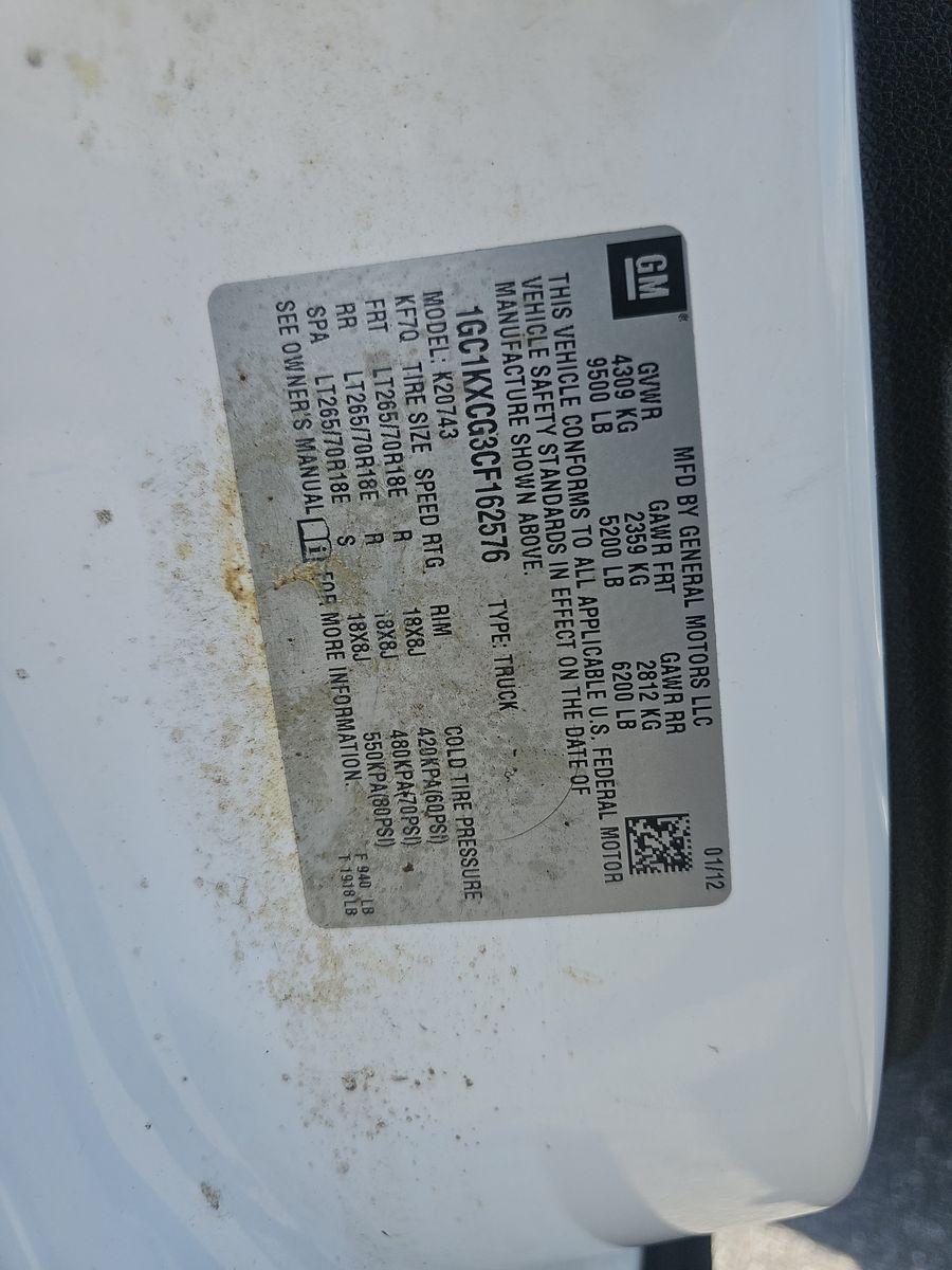 2012 Chevrolet Silverado 2500HD LT AWD