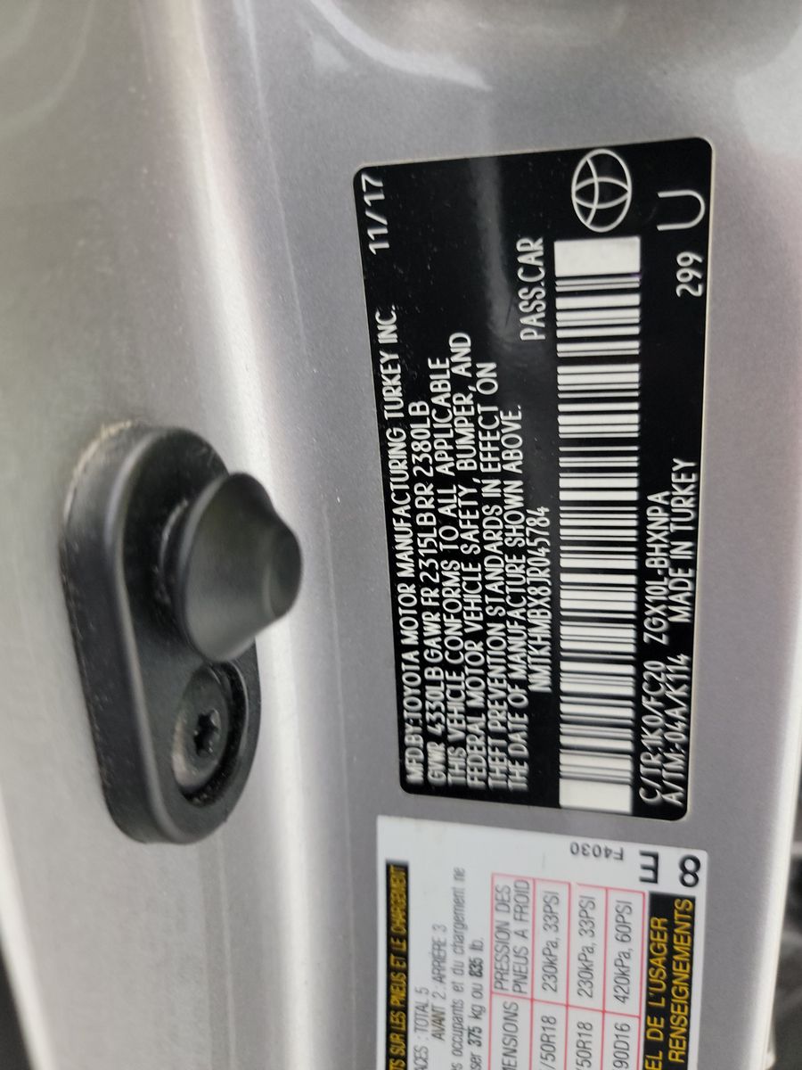 2018 Toyota C-HR XLE Premium FWD