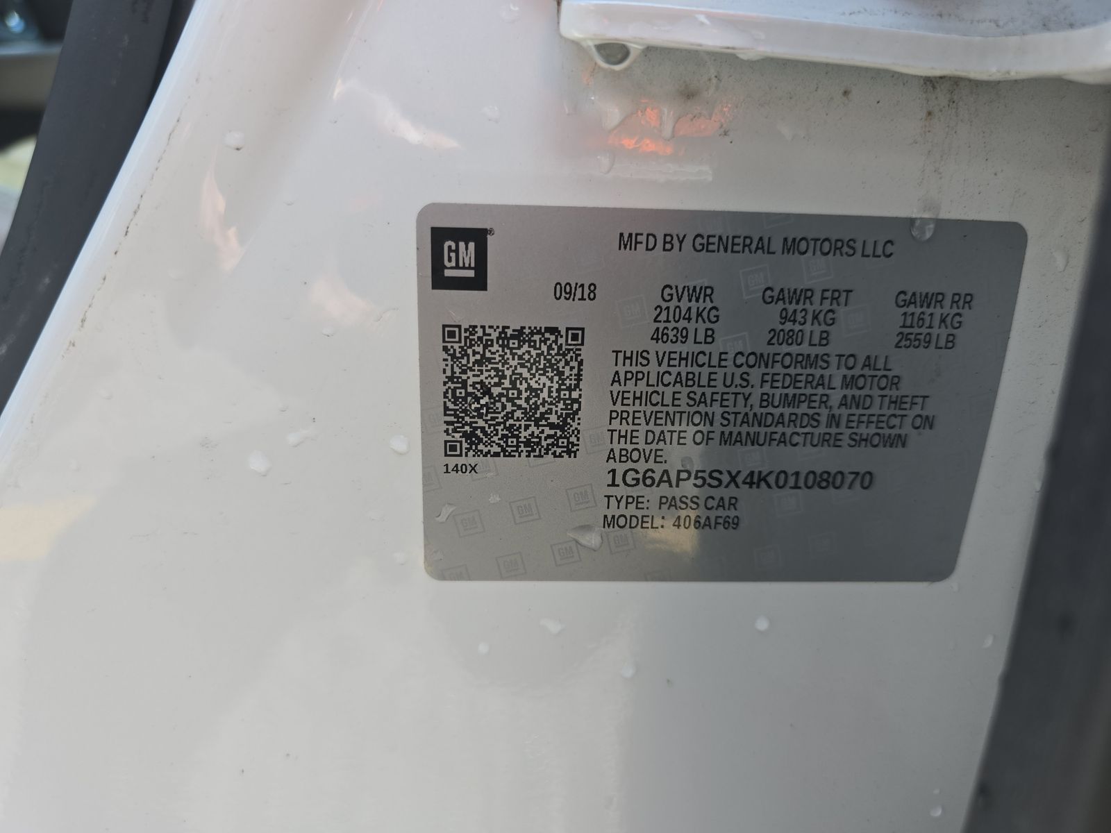 2019 Cadillac CTS Base RWD