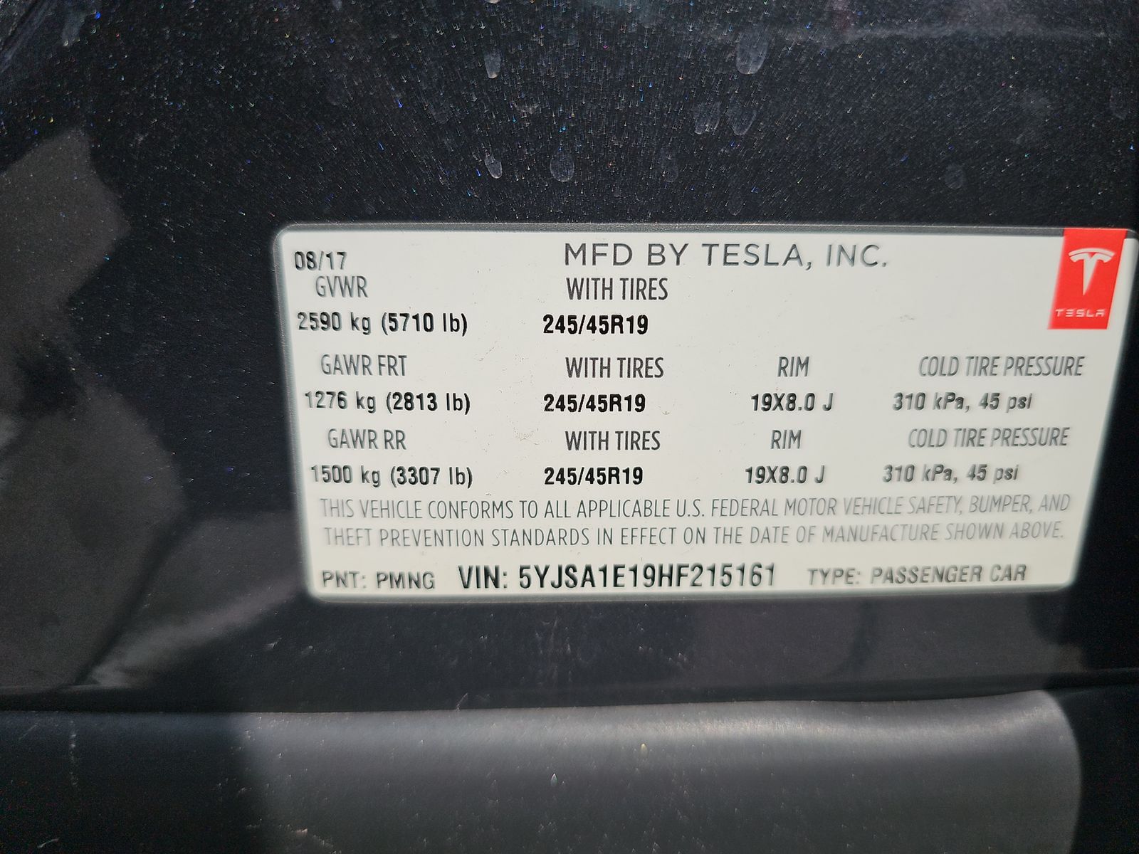 2017 Tesla Model S 75 RWD