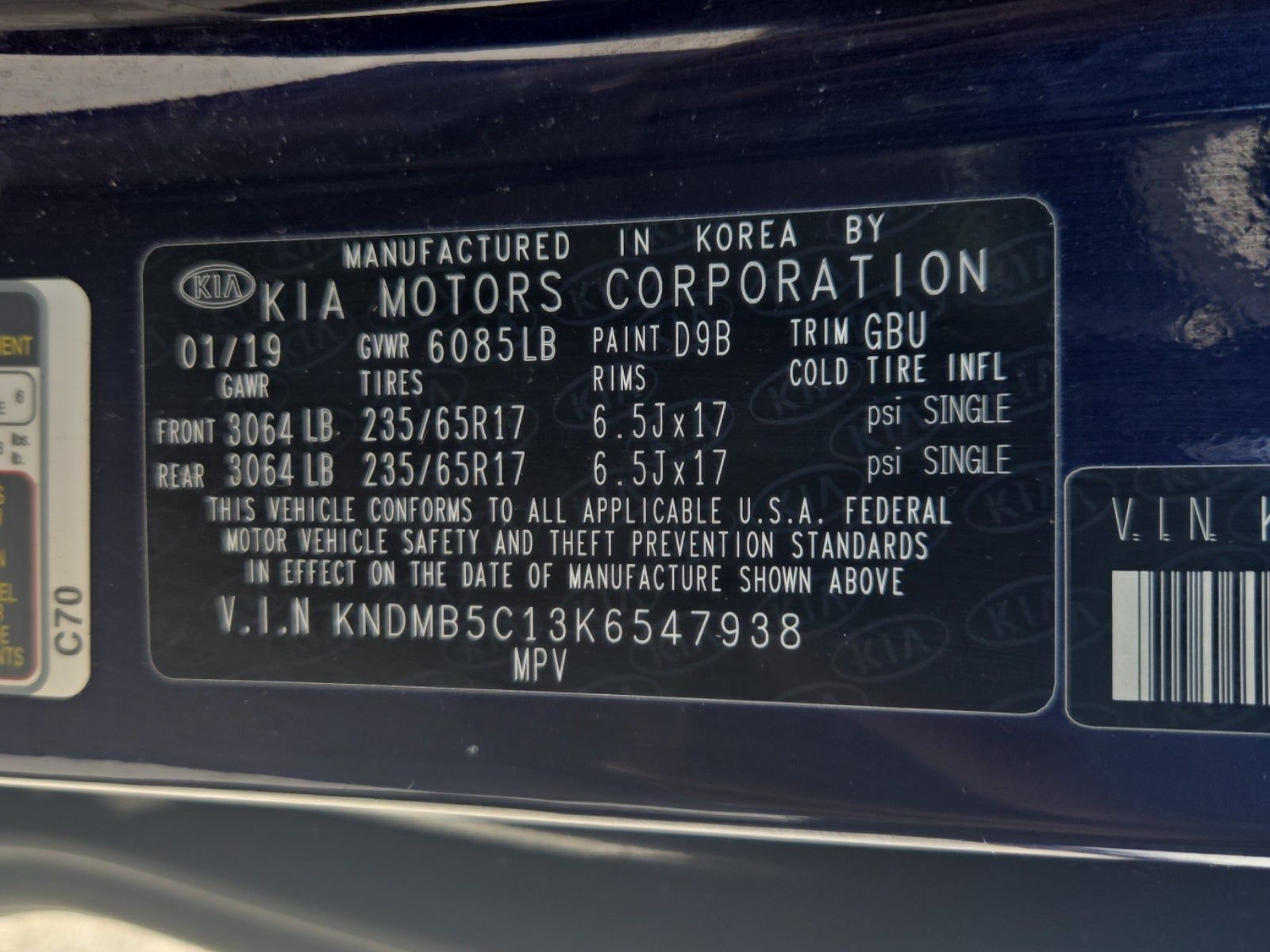 2019 Kia Sedona LX FWD