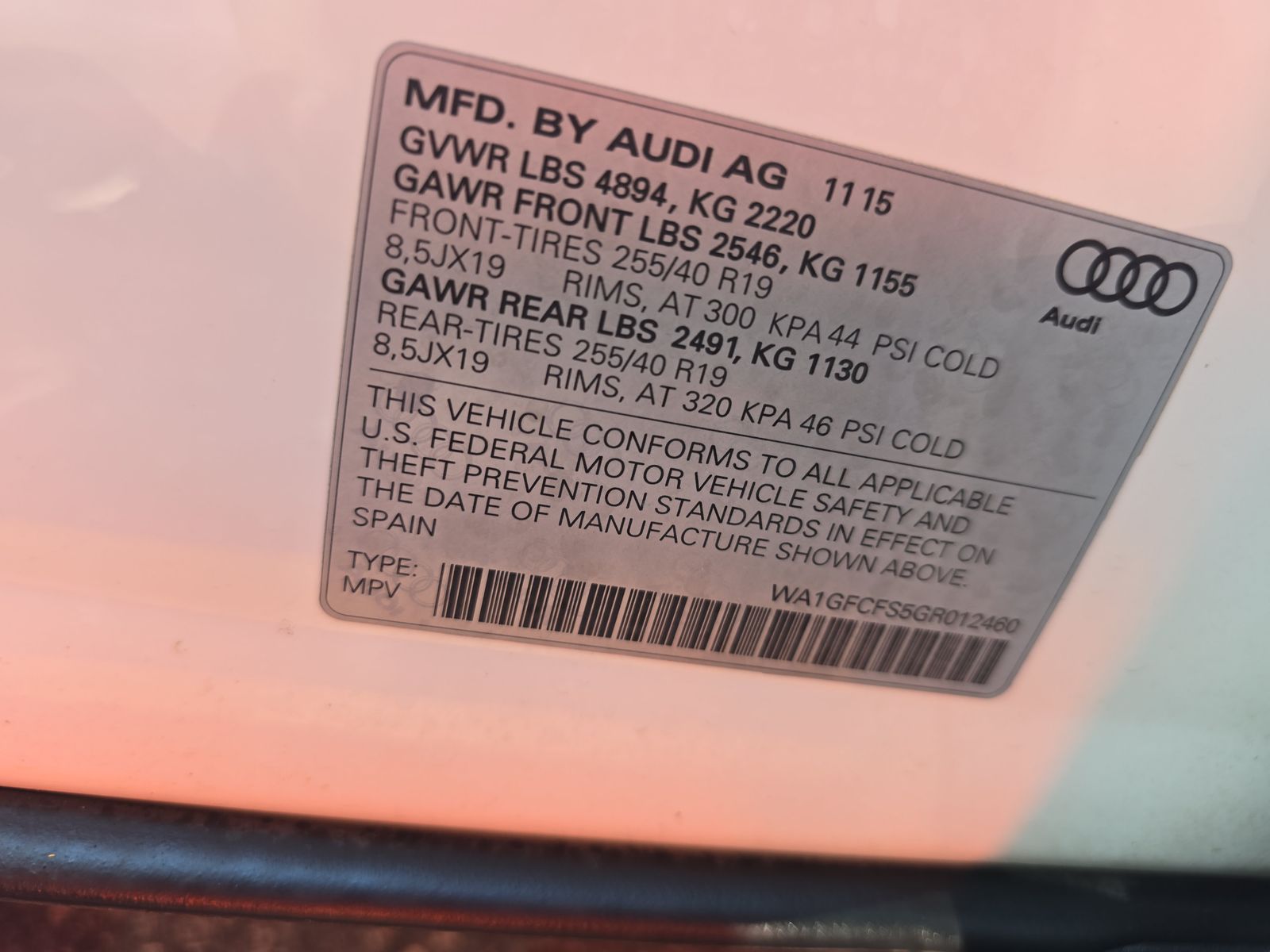 2016 Audi Q3 2.0T Prestige AWD