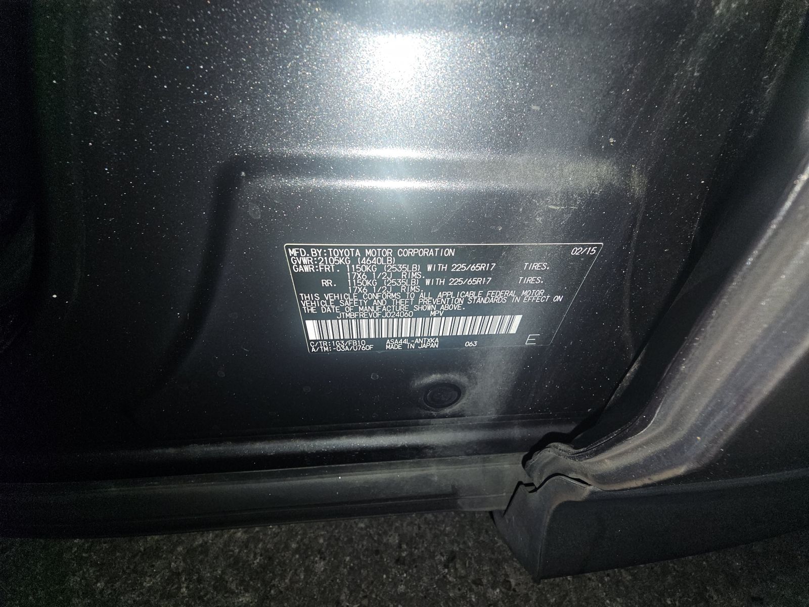 2015 Toyota RAV4 LE AWD