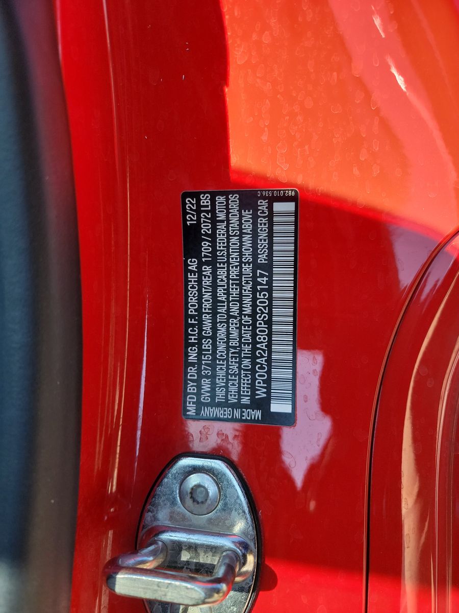 2023 Porsche 718 Boxster Base RWD