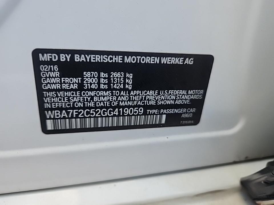 2016 BMW 7 Series 750i xDrive AWD