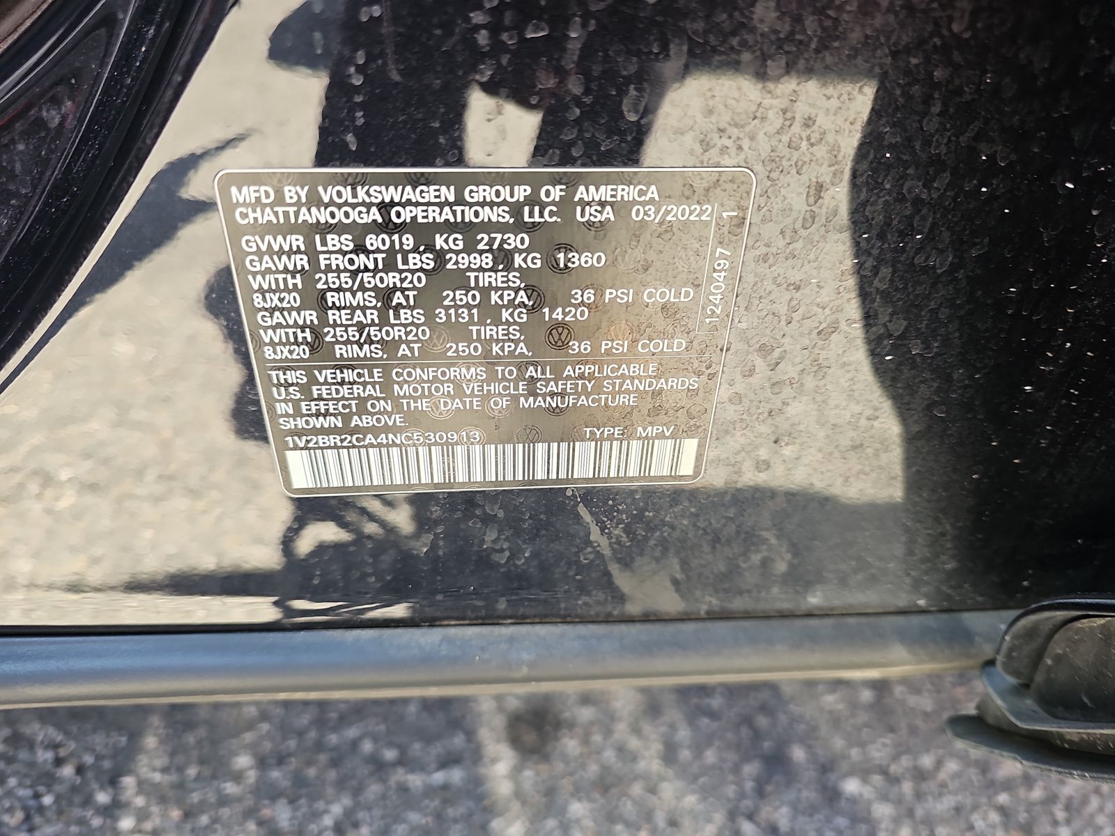 2022 Volkswagen Atlas 3.6L SEL AWD