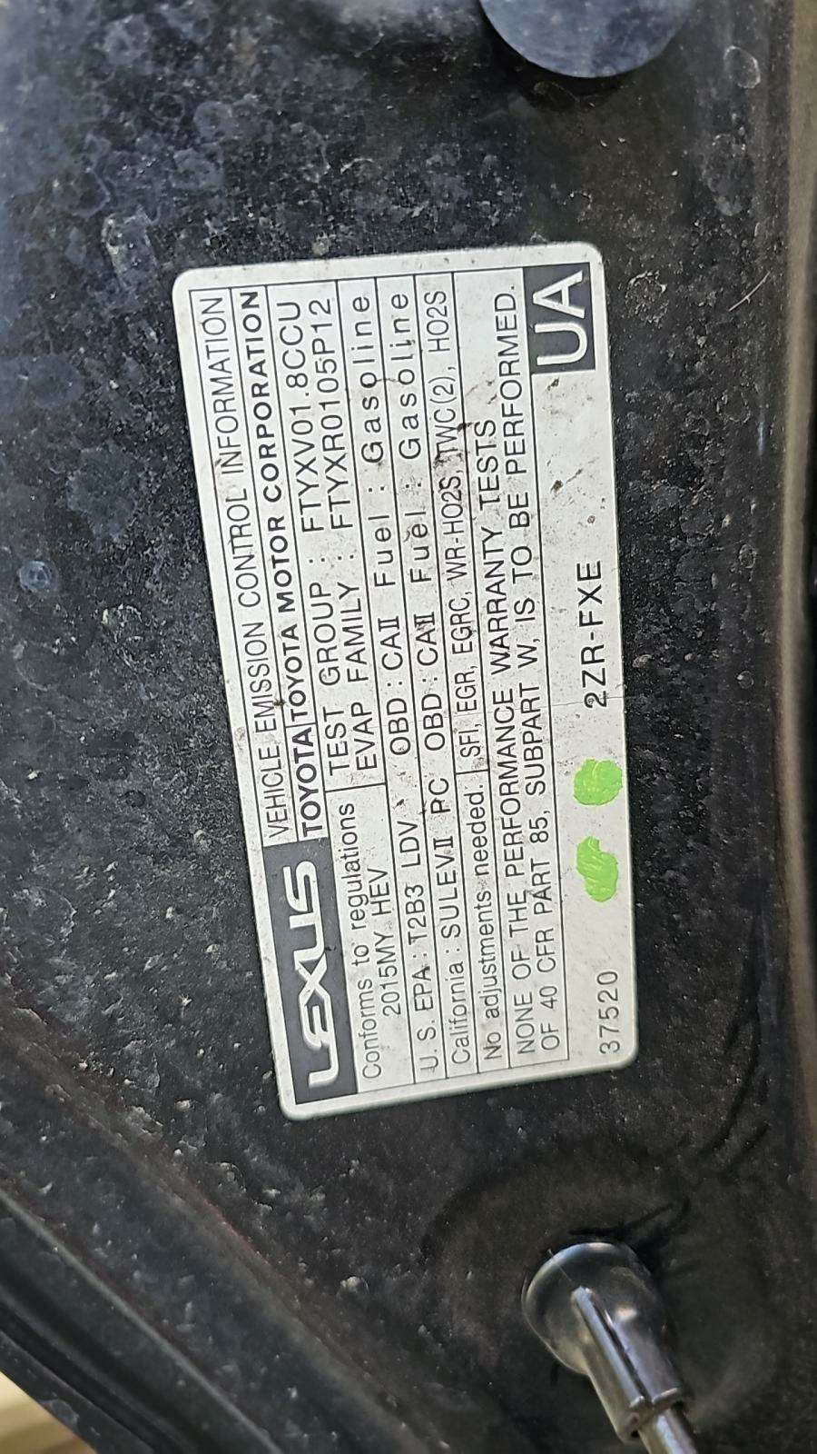 2015 Lexus CT CT 200h FWD