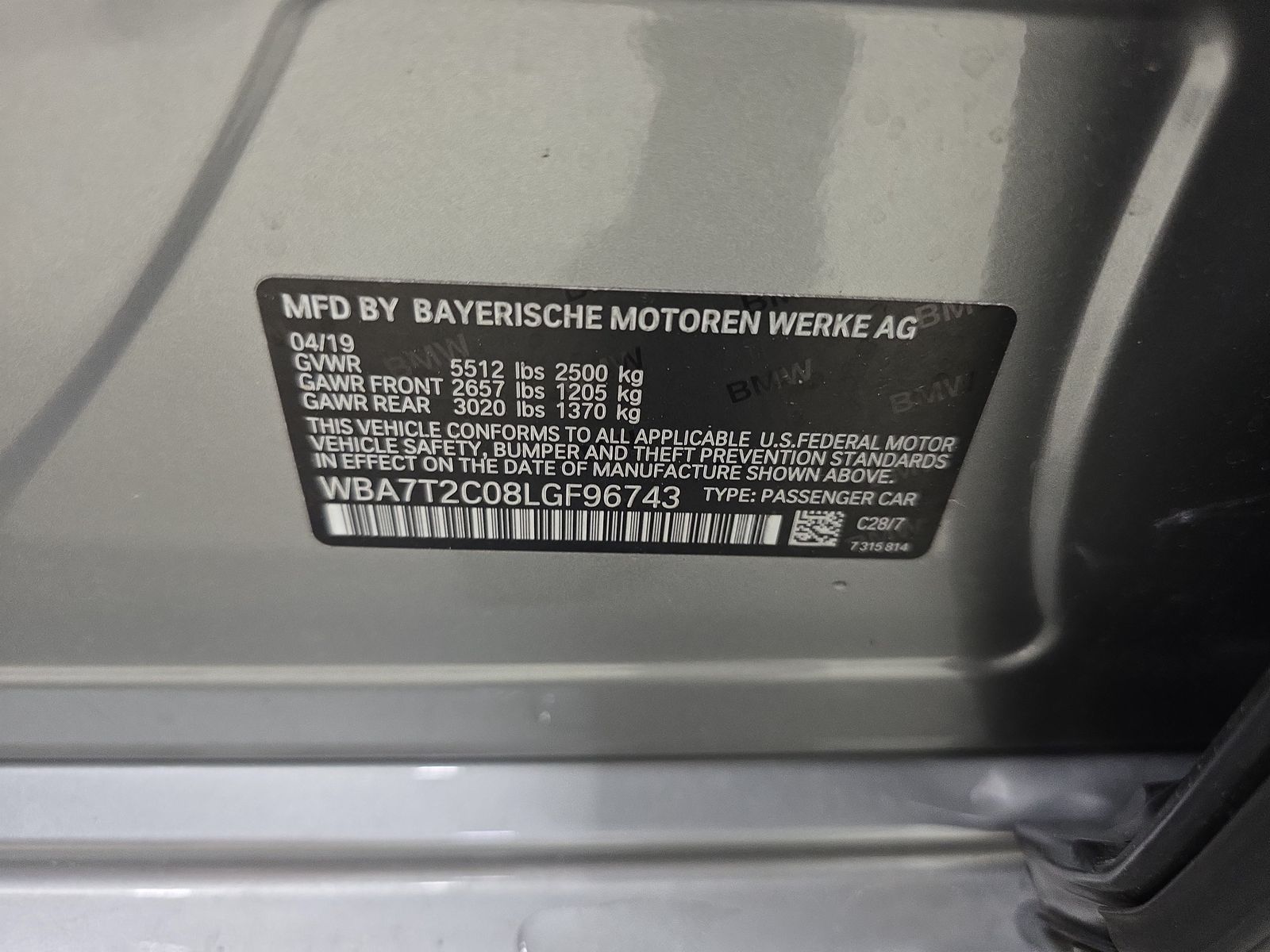 2020 BMW 7 Series 740i RWD