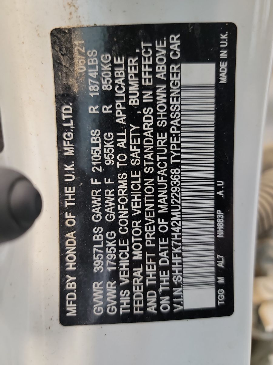 2021 Honda Civic Hatchback Sport FWD