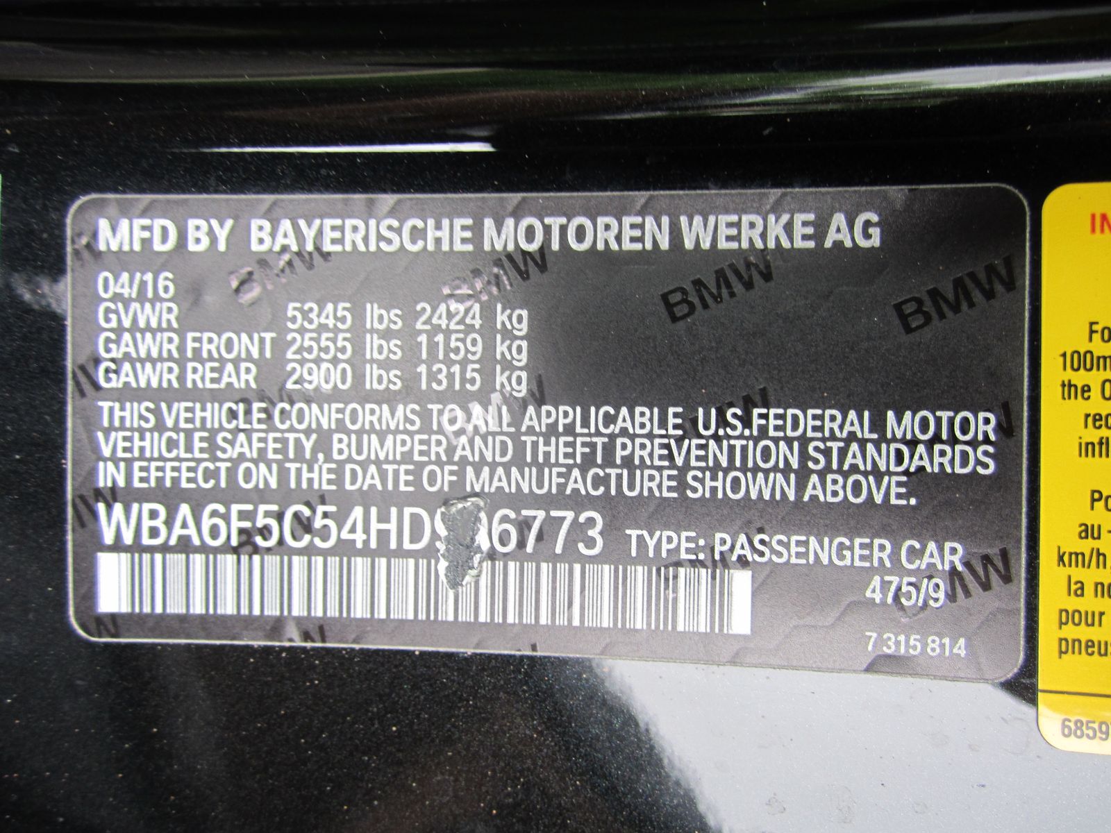 2017 BMW 6 Series 650i RWD