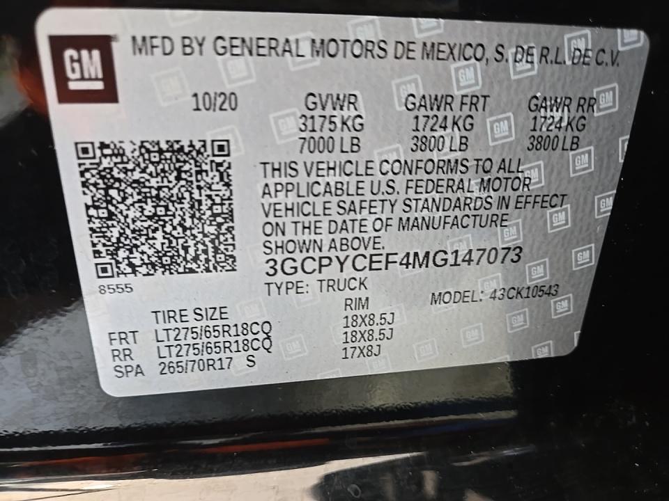 2021 Chevrolet Silverado 1500 Custom Trail Boss AWD