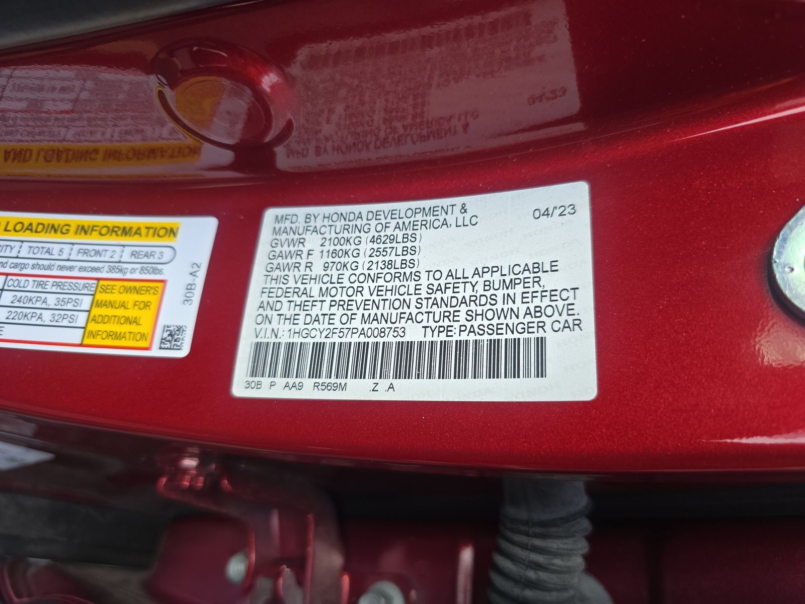 2023 Honda Accord Hybrid Sport FWD