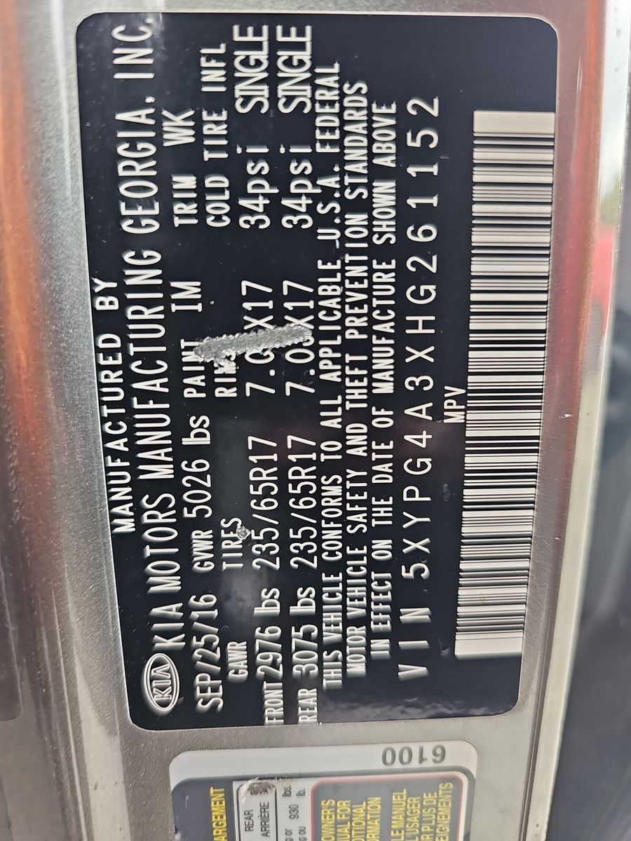 2017 Kia Sorento L FWD