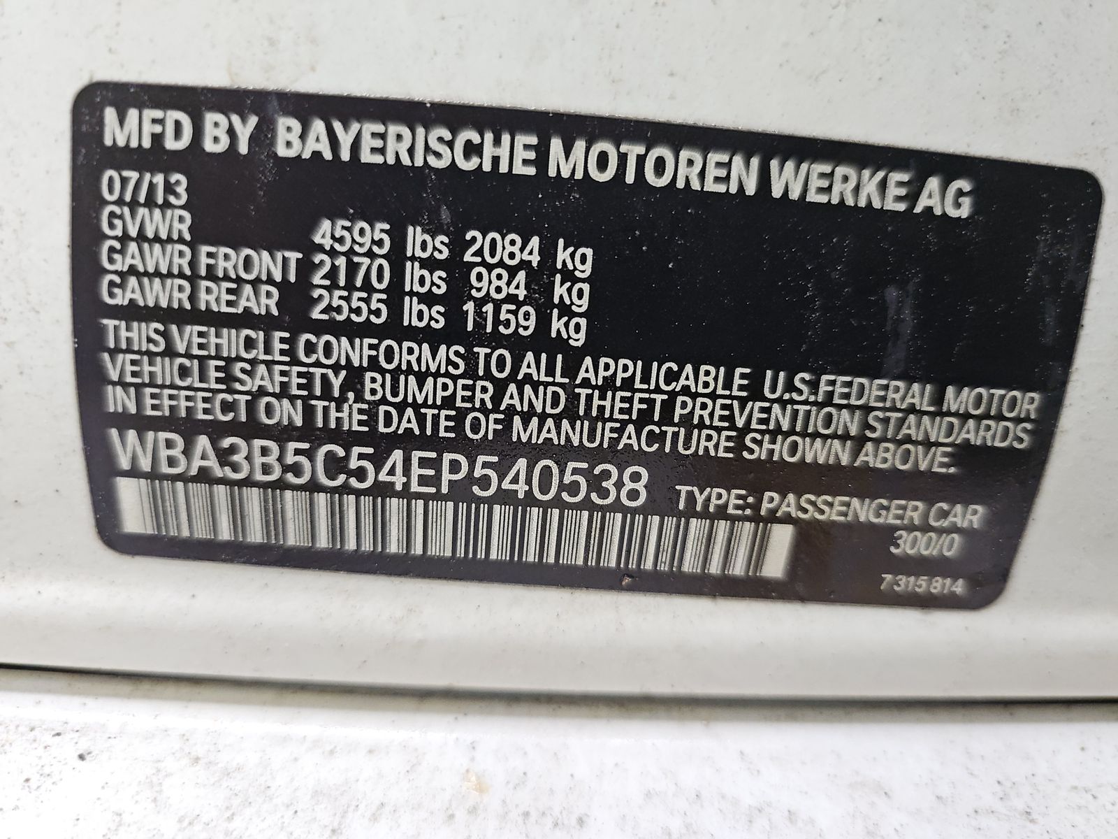 2014 BMW 3 Series 328i xDrive AWD