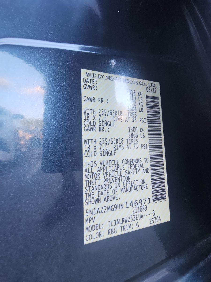 2017 Nissan Murano SL FWD